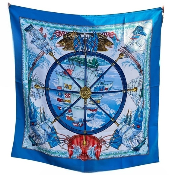 Hermes Accessories - HERMES Vive Le Vent Carre 90 Silk
Scarf Scarf Authentic